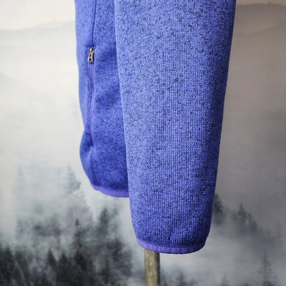 L.L.Bean Kid's Blue Hooded Sweater Fleece Full Zip Jacket | Kid's Large (14-16) - Picture 7 of 14